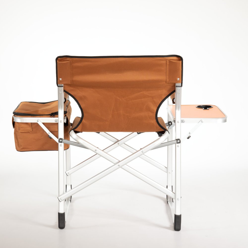 Beach Chair Flat - aluminum tube Director's Chair with a Tabletop,ice bag