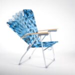 Beach Chair wooden armrest five-position adjustable strap chair