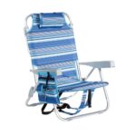 Beach Chair five position adjustable strap chair with a ice bag