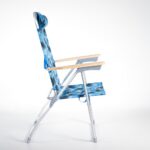 Beach Chair wooden armrest five-position adjustable strap chair