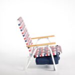 Beach Chair wooden armrest PE binding tape chair with a common bag
