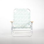 Beach Chair Folding Chair with Wooden Armrests
