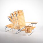 Beach Chair wooden armrest five-position adjustable strap chair