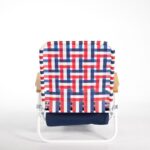 Beach Chair wooden armrest PE binding tape chair with a common bag