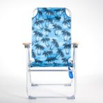Beach Chair wooden armrest five-position adjustable strap chair