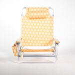 Beach Chair wooden armrest five-position adjustable strap chair
