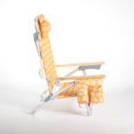 Beach Chair wooden armrest five-position adjustable strap chair
